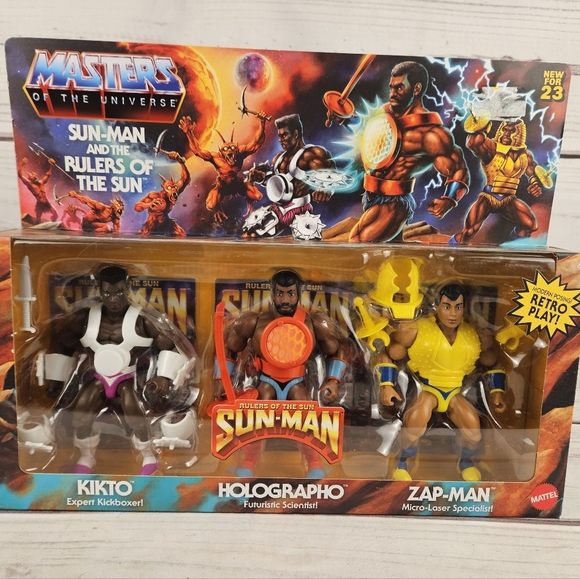 Masters of the Universe Sun-Man and the Rulers of the Sun Action Figure Set NEW - Picture 2 of 4